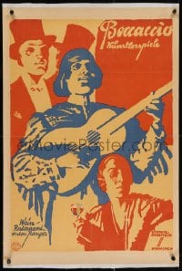 2j157 LUDWIG HOHLWEIN 25x36 German special poster 1926 cool art for Boccaccio Kunstlerspiele!