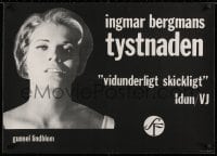 2j238 SILENCE linen Swedish 1963 Ingmar Bergman's Tystnaden, portrait of pretty Gunnel Lindblom!