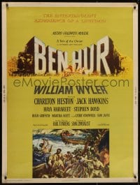 2k154 BEN-HUR style Y 30x40 1960 Charlton Heston, William Wyler classic, Ben Stahl art, ultra rare!