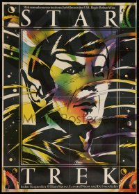 2k187 STAR TREK East German 23x32 1985 art of Leonard Nimoy as Mr. Spock by Schulz Ilabowski!