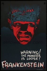 2k178 FRANKENSTEIN S2 recreation 1sh 2000 best teaser artwork of Boris Karloff as the monster!