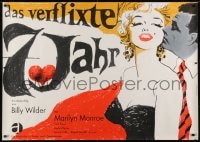 2k022 SEVEN YEAR ITCH German 33x47 R1966 different Fischer-Nosbisch art of sexy Marilyn Monroe!