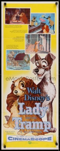 2k159 LADY & THE TRAMP insert 1955 Disney classic dog cartoon, includes the spaghetti scene!