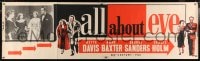 2k004 ALL ABOUT EVE paper banner 1950 Bette Davis, Anne Baxter classic, young Marilyn Monroe shown!