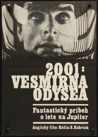 2k184 2001: A SPACE ODYSSEY Slovak 11x16 1970 Stanley Kubrick, classic close up of Keir Dullea!
