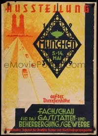2k120 AUSSTELLUNG MUNCHEN 24x33 German special poster 1939 cool deco-like art by Anto Carte!