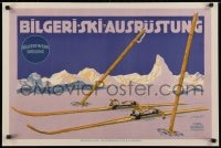 2k106 BILGERI SKI AUSRUSTUNG 20x30 German advertising poster 1910s Carl Kunst art of skis & poles!