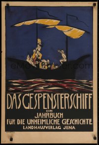 2k107 DAS GESPENSTERSCHIFF 20x29 German advertising poster 1920 Willenstein art of The Ghost Ship!