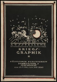 2k101 KRIEGSGRAPHIK 22x32 Austrian art exhibition poster 1918 Schufinsky art of Roman chariot!