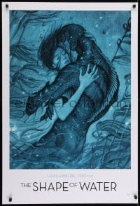 2k129 SHAPE OF WATER heavy stock 27x40 special poster 2017 Guillermo del Toro, best James Jean art!