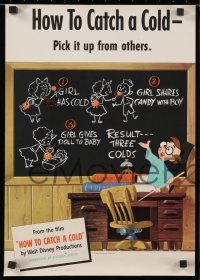 2k130 HOW TO CATCH A COLD set of 6 14x20 special posters 1951 Walt Disney health class cartoon!