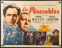2m057 LES MISERABLES 1/2sh R1946 Fredric March as Jean Valjean, Charles Laughton as Jalvert