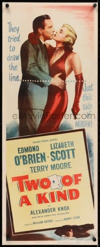 2m039 TWO OF A KIND insert 1951 great image of sexy Lizabeth Scott & Edmond O'Brien, noir!