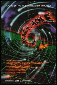 2p095 BLACK HOLE advance 1sh 1979 Disney sci-fi, Schell, Anthony Perkins, Forster & Yvette Mimieux!