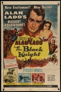 2p096 BLACK KNIGHT 1sh 1954 Alan Ladd's biggest adventure, sexy Patricia Medina!