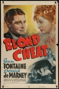 2p106 BLOND CHEAT 1sh 1938 close up of Joan Fontaine with Derrick de Marney, rare!