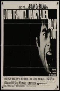 2p111 BLOW OUT 1sh 1981 John Travolta, Brian De Palma, murder has a sound all of its own!
