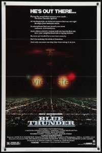2p114 BLUE THUNDER 1sh 1983 Roy Scheider, Warren Oates, cool helicopter over city image!