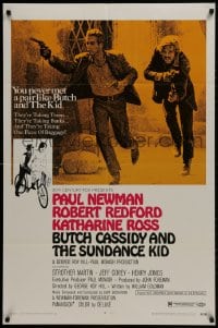 2p133 BUTCH CASSIDY & THE SUNDANCE KID style B 1sh 1969 Paul Newman, Robert Redford, Ross!