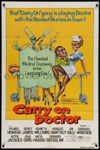 2p152 CARRY ON DOCTOR 1sh 1972 the gang is playing doctor with the sexiest nurses in town!