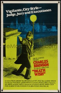 2p210 DEATH WISH int'l 1sh 1974 vigilante Charles Bronson is the judge, jury & executioner!