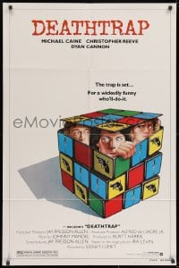 2p213 DEATHTRAP style B 1sh 1982 Chris Reeve, Michael Caine & Dyan Cannon in Rubik's Cube!