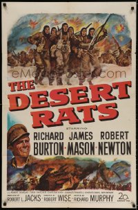 2p218 DESERT RATS 1sh 1953 Richard Burton leads Australian & New Zealand soldiers against Nazis!