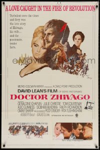 2p228 DOCTOR ZHIVAGO 1sh R1974 Omar Sharif, Julie Christie, David Lean English epic, Terpning art!