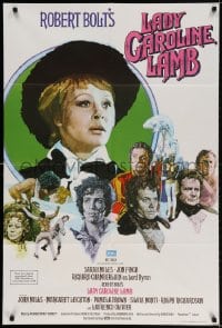 2p503 LADY CAROLINE LAMB English 1sh 1973 directed by Robert Bolt, great art of Sarah Miles & cast!