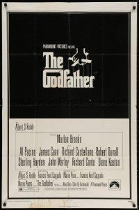 2p345 GODFATHER 1sh 1972 Francis Ford Coppola crime classic, great art by S. Neil Fujita!