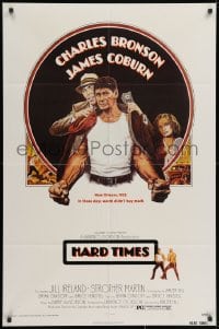 2p382 HARD TIMES style A 1sh 1975 Walter Hill, Goldberg art of Charles Bronson, The Streetfighter!