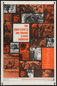 2p389 HAVING A WILD WEEKEND 1sh 1965 John Boorman rock & roll comedy, great photo montage!