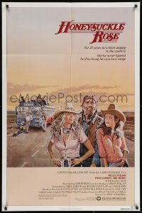 2p422 HONEYSUCKLE ROSE 1sh 1980 art of Willie Nelson, Dyan Cannon & Amy Irving, country music!