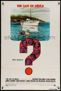 2p511 LAST OF SHEILA 1sh 1973 artwork of dead body floating away from ship by Robert Tanenbaum!