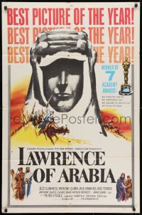 2p515 LAWRENCE OF ARABIA style D 1sh 1963 David Lean classic, silhouette art of Peter O'Toole!