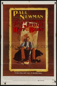 2p523 LIFE & TIMES OF JUDGE ROY BEAN 1sh 1972 John Huston, art of Paul Newman by Richard Amsel!