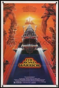 2p555 MAD MAX 2: THE ROAD WARRIOR 1sh 1982 Mel Gibson in the title role, great art by Commander!