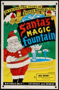 2p557 MAGIC FOUNTAIN 25x38 1sh R1970s Santa's Magic Fountain, artwork of Santa Claus!