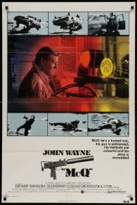 2p581 McQ 1sh 1974 John Sturges, John Wayne is a busted cop with an unlicensed gun!