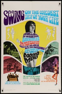2p595 MONDO MOD 1sh 1967 teen hippie mod youth surfing drugs documentary