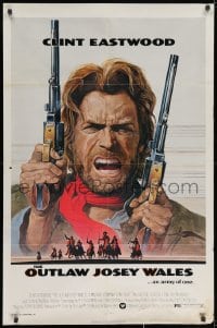 2p661 OUTLAW JOSEY WALES NSS style 1sh 1976 Clint Eastwood is an army of one, Roy Anderson art!
