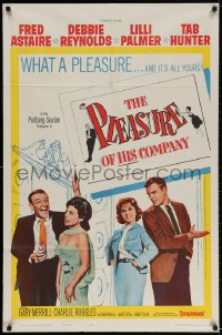 2p684 PLEASURE OF HIS COMPANY 1sh 1961 Fred Astaire, Debbie Reynolds, Lilli Palmer, Tab Hunter!