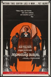 2p692 PREMATURE BURIAL 1sh 1962 Edgar Allan Poe, Reynold Brown art of Ray Milland buried alive!