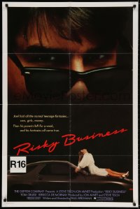 2p737 RISKY BUSINESS int'l 1sh 1983 Tom Cruise, different sexier image of Rebecca De Mornay!