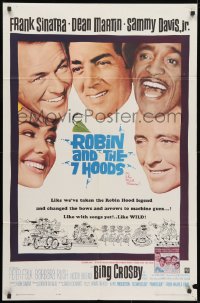 2p741 ROBIN & THE 7 HOODS 1sh 1964 Frank Sinatra, Dean Martin, Sammy Davis, Bing Crosby, Rat Pack!