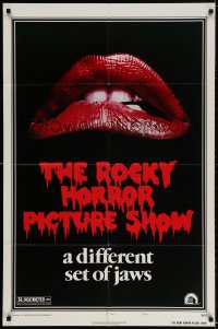 2p748 ROCKY HORROR PICTURE SHOW style A 1sh 1975 c/u lips image, a different set of jaws!