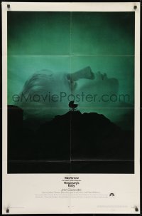 2p753 ROSEMARY'S BABY 1sh 1968 Roman Polanski, Mia Farrow, creepy baby carriage horror image!