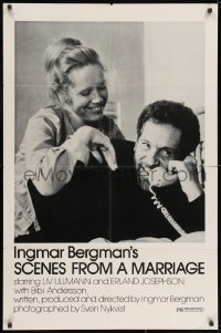 2p767 SCENES FROM A MARRIAGE 1sh 1974 Ingmar Bergman, Liv Ullmann, Erland Josephson