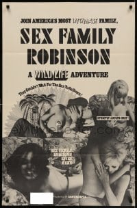2p780 SEX FAMILY ROBINSON 25x38 1sh 1968 sexploitaiton parody, join America's most intimate family!