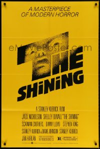 2p787 SHINING studio style 1sh 1980 Stephen King & Stanley Kubrick, iconic art by Saul Bass!